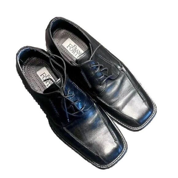 Franco Fortini Dallas Oxford Shoes Mens 9.5 M Black Leather...